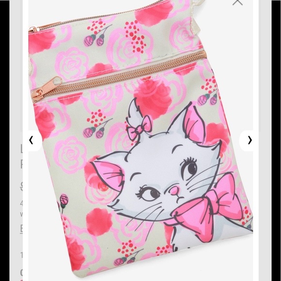 DISNEY LOUNGEFLY Marie PASSPORT XBODY BAG & PIN! - Picture 4 of 7